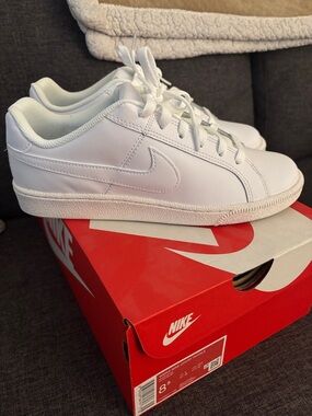 Nike White Low-Top Leather Sneakers